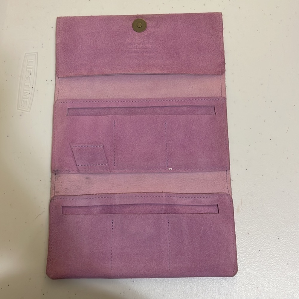 Purple soft leather wallet - Picture 5 of 5